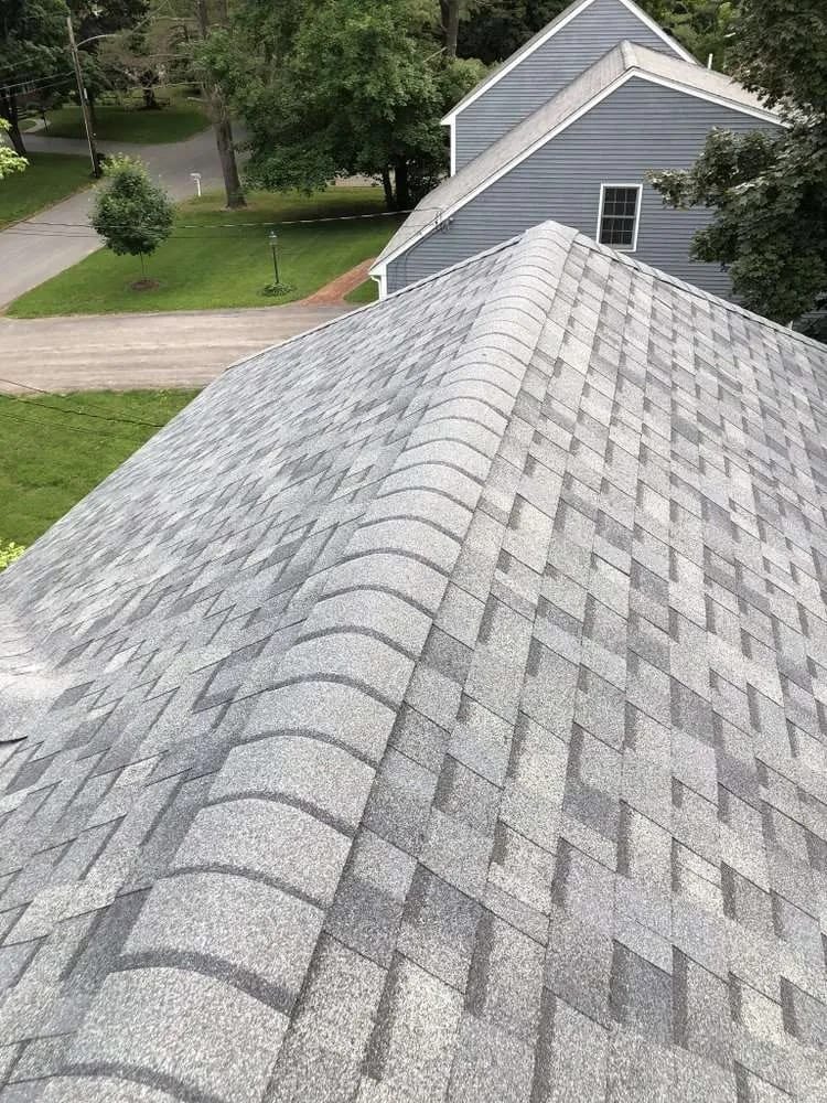 Roof replacement: finished roof and ridge